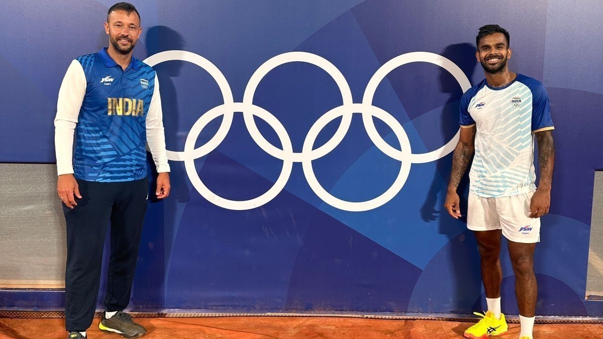 Sumit Nagal & Coach Milos Galecic at Olympics in Paris!