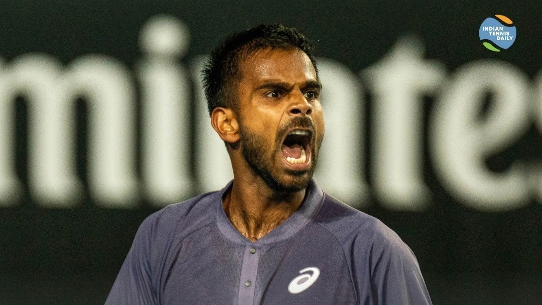 Sumit Nagal of nensel tennis academy focused during clay court practice ahead of Roland Garros 2025