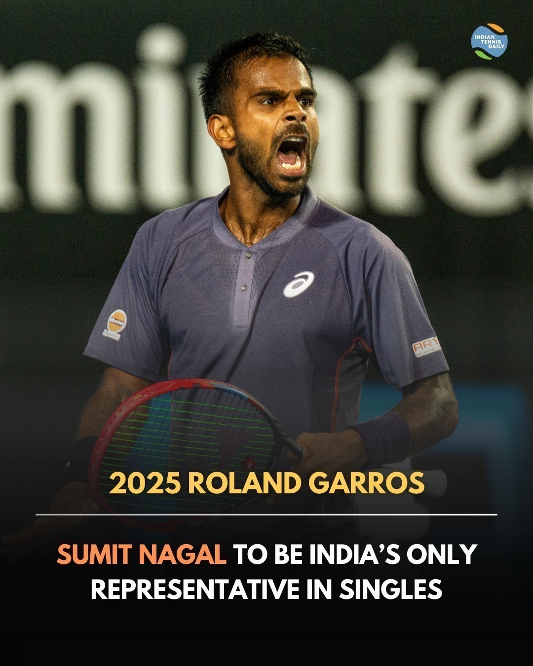 sumit-nagal-roland-garros-2025 Sumit Nagal of nensel tennis academy preparing for Roland Garros 2025