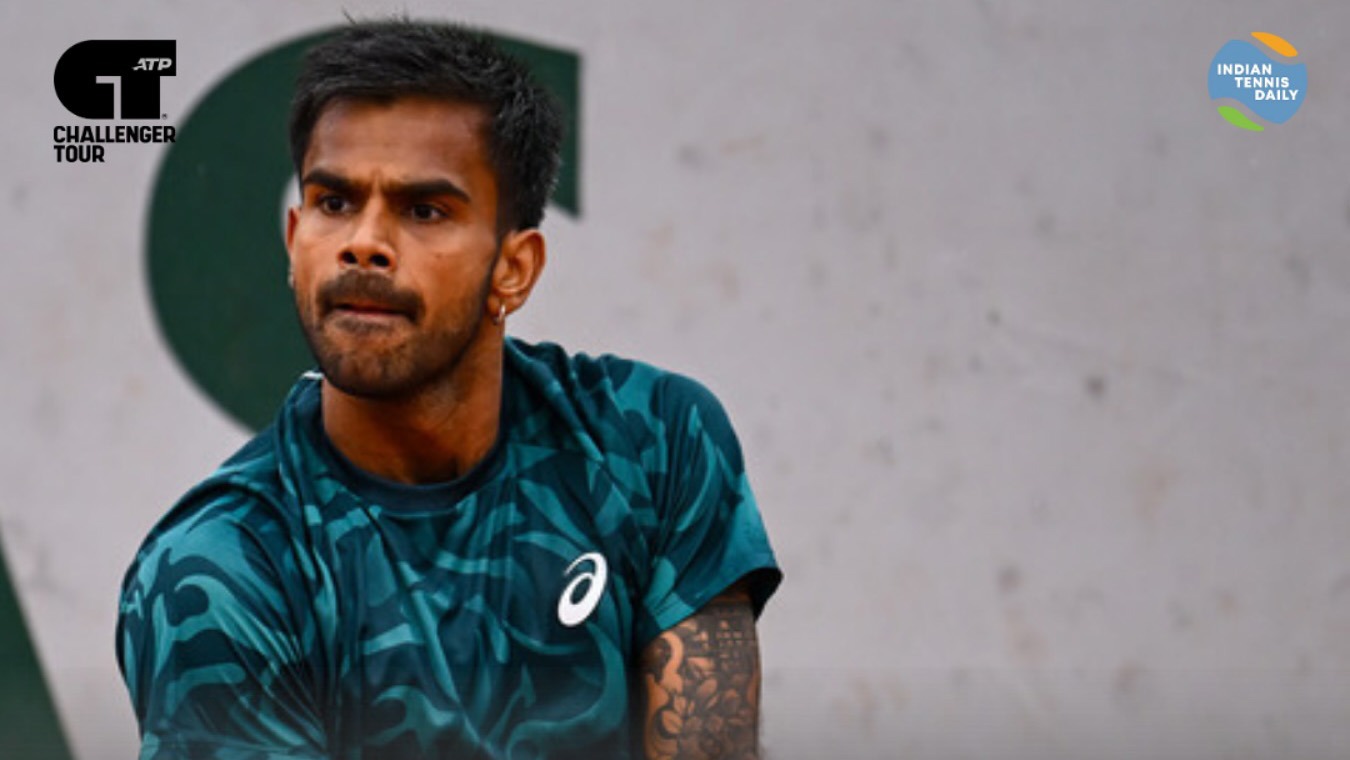 Sumit Nagal of nensel tennis academy during his win over Alan Wazny at ATP 100 Poznan Open 2025