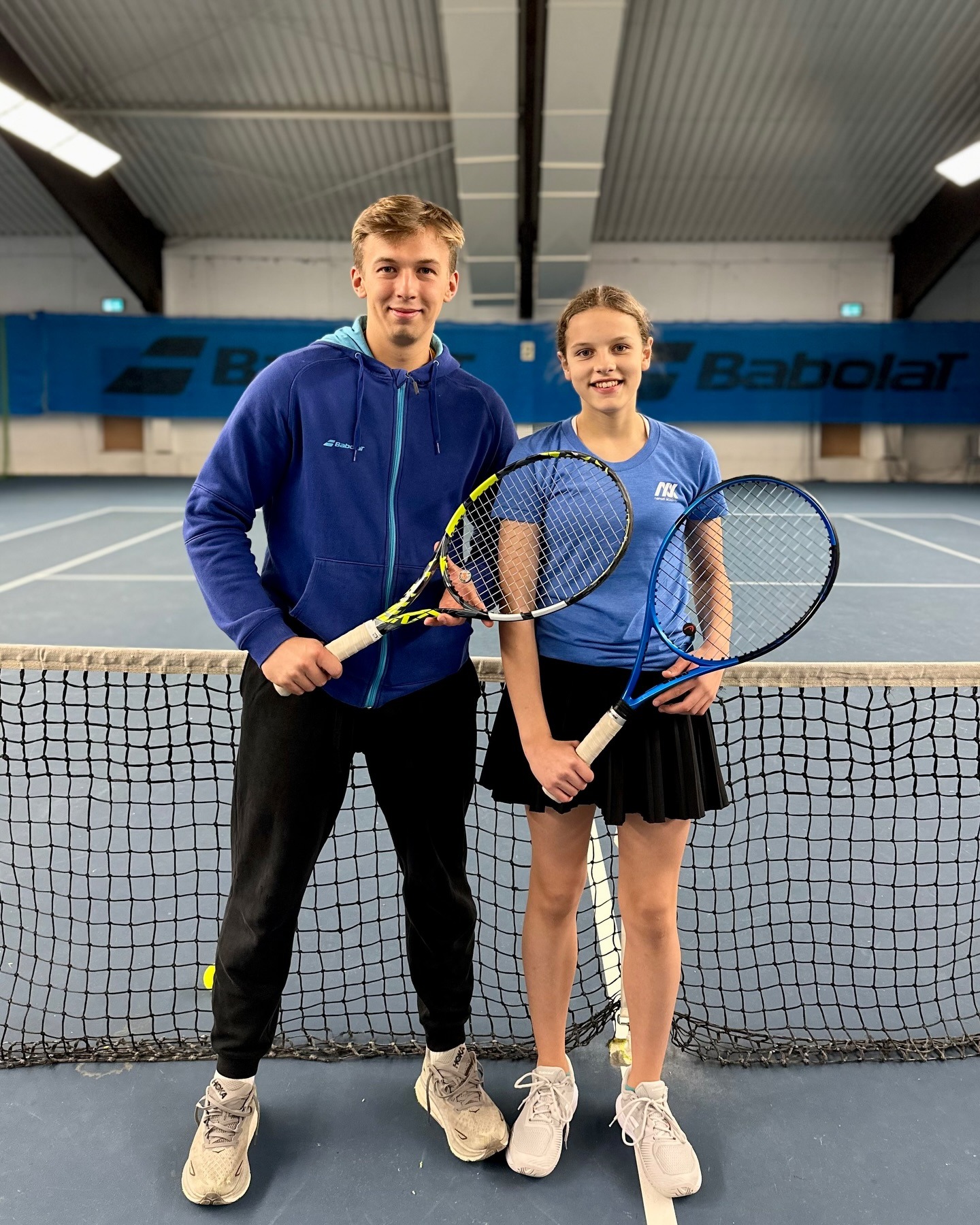 Maya Lahmer with coach